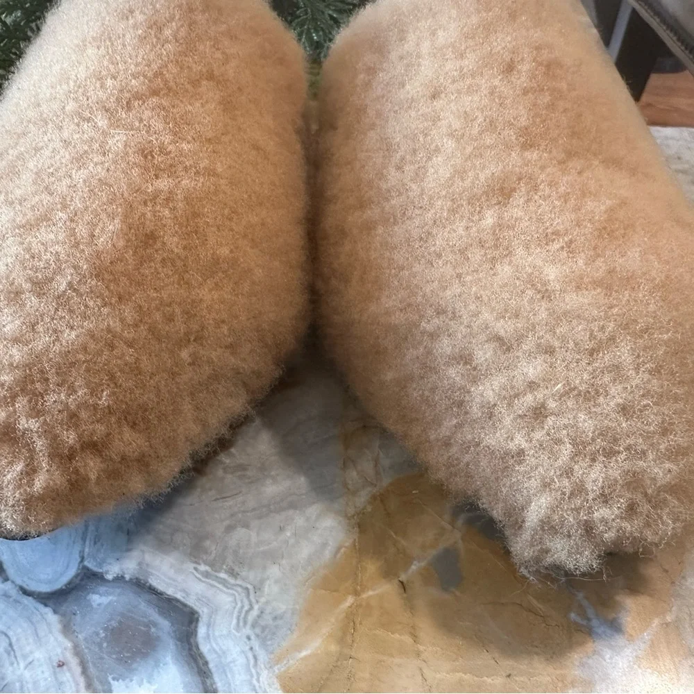 Jenni Kayne Tan Shearling Slides - Picture 4 of 5